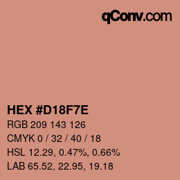 Color code: HEX #D18F7E | qconv.com