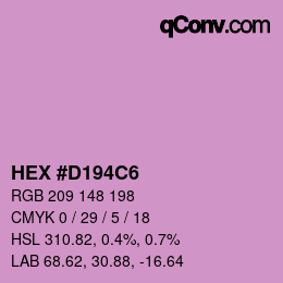 Farbcode: HEX #D194C6 | qconv.com