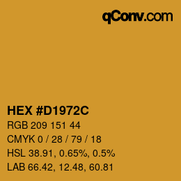 Color code: HEX #D1972C | qconv.com