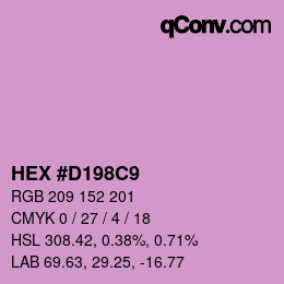 カラーコード: HEX #D198C9 | qconv.com