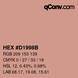 Farbcode: HEX #D1998B | qconv.com