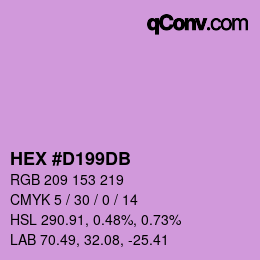 Color code: HEX #D199DB | qconv.com