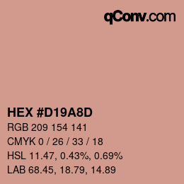 Color code: HEX #D19A8D | qconv.com