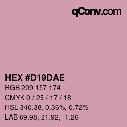 Color code: HEX #D19DAE | qconv.com