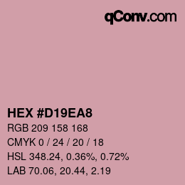 颜色代码: HEX #D19EA8 | qconv.com
