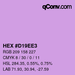 Color code: HEX #D19EE3 | qconv.com