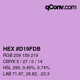 Código de color: HEX #D19FDB | qconv.com