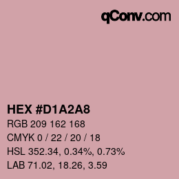 カラーコード: HEX #D1A2A8 | qconv.com
