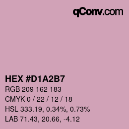 カラーコード: HEX #D1A2B7 | qconv.com
