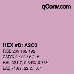 Farbcode: HEX #D1A2C0 | qconv.com