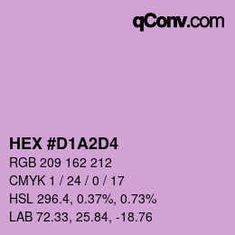 カラーコード: HEX #D1A2D4 | qconv.com