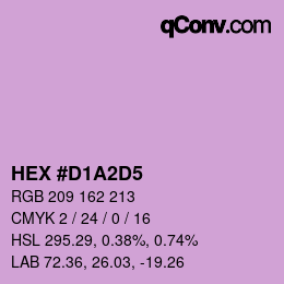 カラーコード: HEX #D1A2D5 | qconv.com