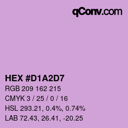 Color code: HEX #D1A2D7 | qconv.com