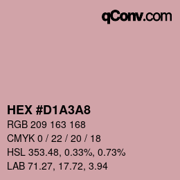 Color code: HEX #D1A3A8 | qconv.com