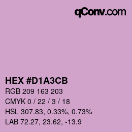 カラーコード: HEX #D1A3CB | qconv.com