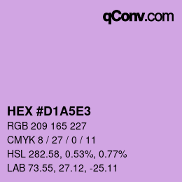 Color code: HEX #D1A5E3 | qconv.com