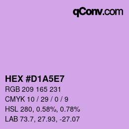 Color code: HEX #D1A5E7 | qconv.com