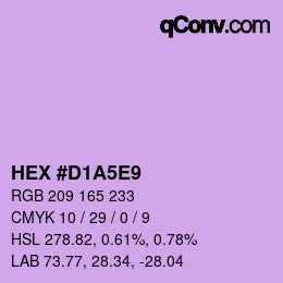 Color code: HEX #D1A5E9 | qconv.com