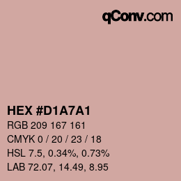 Farbcode: HEX #D1A7A1 | qconv.com