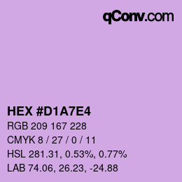 Color code: HEX #D1A7E4 | qconv.com