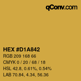 Color code: HEX #D1A842 | qconv.com