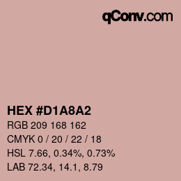 カラーコード: HEX #D1A8A2 | qconv.com