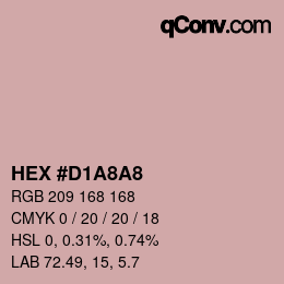 カラーコード: HEX #D1A8A8 | qconv.com