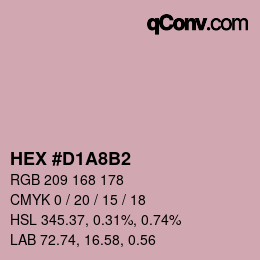 Color code: HEX #D1A8B2 | qconv.com
