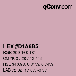 Color code: HEX #D1A8B5 | qconv.com