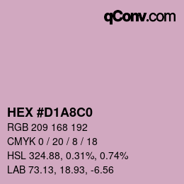 Farbcode: HEX #D1A8C0 | qconv.com