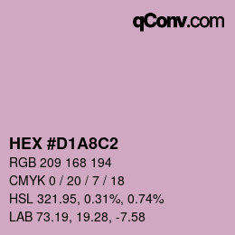 Farbcode: HEX #D1A8C2 | qconv.com