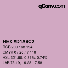 Color code: HEX #D1A8C2 | qconv.com