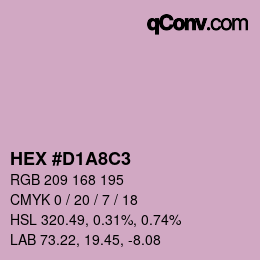カラーコード: HEX #D1A8C3 | qconv.com