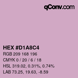 Color code: HEX #D1A8C4 | qconv.com