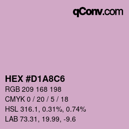カラーコード: HEX #D1A8C6 | qconv.com
