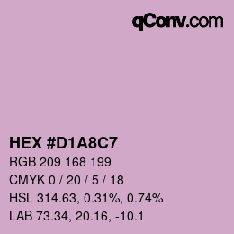 Color code: HEX #D1A8C7 | qconv.com