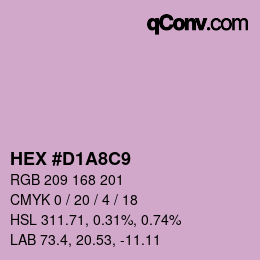 Color code: HEX #D1A8C9 | qconv.com