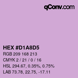 Color code: HEX #D1A8D5 | qconv.com