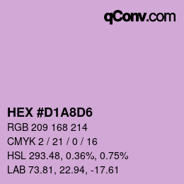 颜色代码: HEX #D1A8D6 | qconv.com