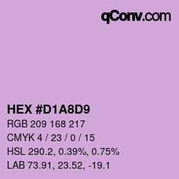 Color code: HEX #D1A8D9 | qconv.com