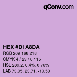 Color code: HEX #D1A8DA | qconv.com
