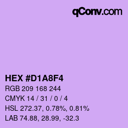 Color code: HEX #D1A8F4 | qconv.com