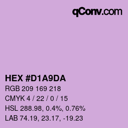 Farbcode: HEX #D1A9DA | qconv.com