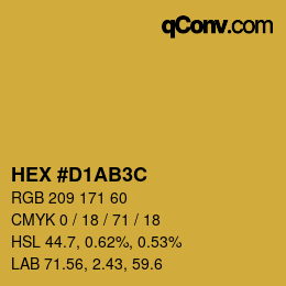 Color code: HEX #D1AB3C | qconv.com