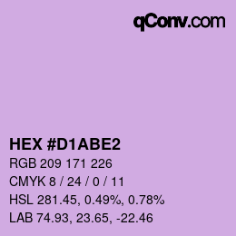 カラーコード: HEX #D1ABE2 | qconv.com