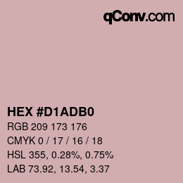 Color code: HEX #D1ADB0 | qconv.com