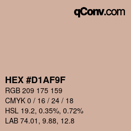 Color code: HEX #D1AF9F | qconv.com