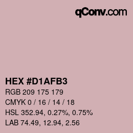 カラーコード: HEX #D1AFB3 | qconv.com