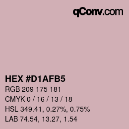 カラーコード: HEX #D1AFB5 | qconv.com
