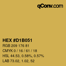 Color code: HEX #D1B051 | qconv.com